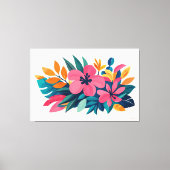 Toile Flore tropicale rétro moderne 01 (Recto)