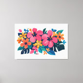 Toile Flore tropicale rétro moderne 02 (Recto)