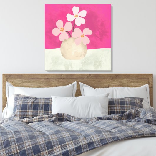 Toile Flores roses (Insitu(Chambre))