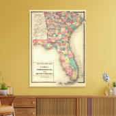 Toile Floride, Géorgie et Caroline du Sud 2 (Insitu(Salon))