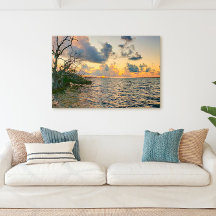 Floride Keys Coucher de soleil Mangrove Océan scèn