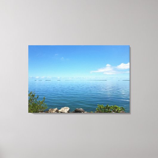 Toile Floride Keys Coucher de soleil sur le paysage mari (Recto)
