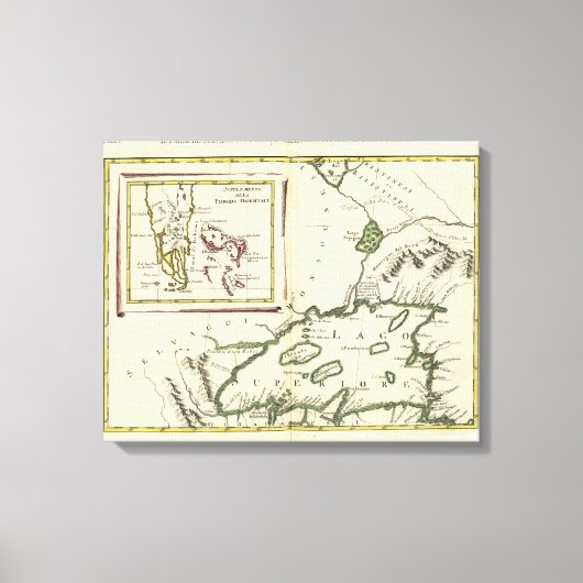 Toile Floride, lacs supérieurs, Bahamas (Recto)