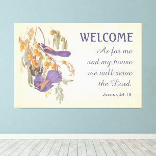 Toile Floride Scrub Jay Birds et Verse Doormat