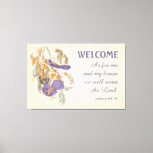 Toile Floride Scrub Jay Birds et Verse Doormat (Recto)