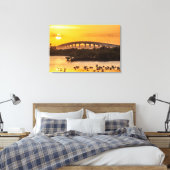 Toile Floride Sunset Titusville Bridge Birds in Water (Insitu(Chambre))