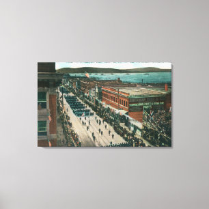 Toile Flotte atlantique de marine des USA dans le port