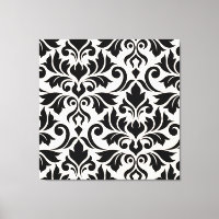 Flourissant Damask Art I Black on Cream
