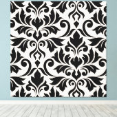 Toile Flourissant Damask Art I Black on Cream (Insitu (Plancher de Bois))