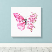Toile Flower Butterfly (Insitu (Plancher de Bois))