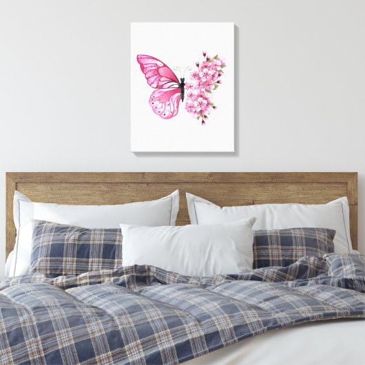 Toile Flower Butterfly (Insitu(Chambre))