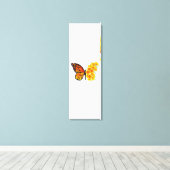 Toile Flower Butterfly with Yellow California Poppy (Insitu (Plancher de Bois))