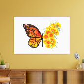 Toile Flower Butterfly with Yellow California Poppy (Insitu(Salon))