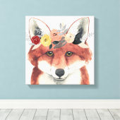 Toile Flower Crown Forester Fox (Insitu (Plancher de Bois))