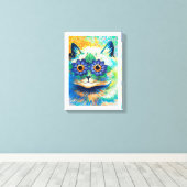Toile Flower Eyes Chat, Louis Wain (Insitu (Plancher de Bois))