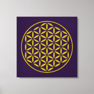 Toile Flower OF Life 2 - tampon or