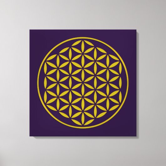 Toile Flower OF Life 2 - tampon or (Recto)