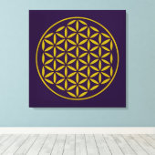 Toile Flower OF Life 2 - tampon or (Insitu (Plancher de Bois))