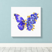 Toile Flower Sapphire Butterfly (Insitu (Plancher de Bois))