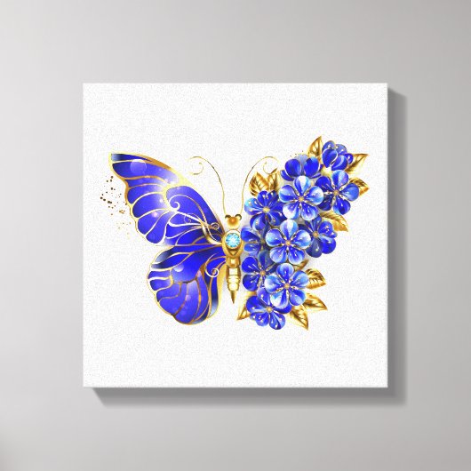 Toile Flower Sapphire Butterfly (Recto)