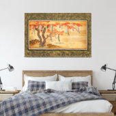 Toile Flowering Cherry and Autumn Maples with Poem Slips (Insitu(Chambre))