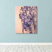 Toile Flowers in a pink light (Insitu (Plancher de Bois))