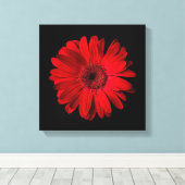 Toile Flowers | Red Gerbera Daisy (Insitu (Plancher de Bois))