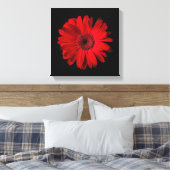 Toile Flowers | Red Gerbera Daisy (Insitu(Chambre))
