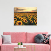 Toile Flowers | Sunflower Field (Insitu(Salon))
