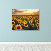 Toile Flowers | Sunflower Field (Insitu (Plancher de Bois))