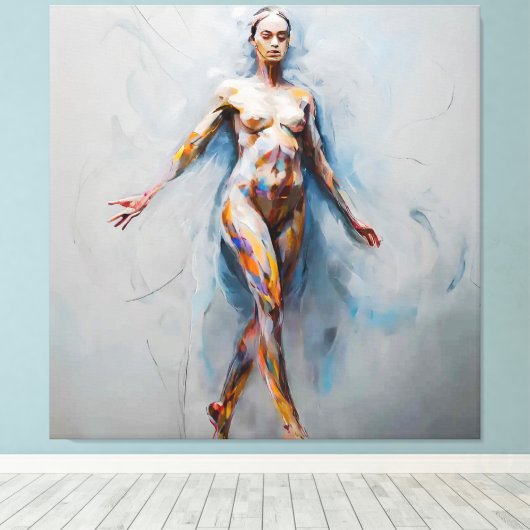 Toile Fluidité Abstraite (Insitu (Plancher de Bois))