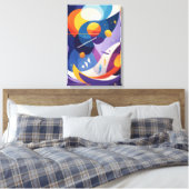 Toile Flux Abstrait cosmique (Insitu(Chambre))