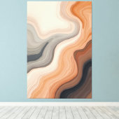 Toile Flux Abstrait de tons de la Terre (Insitu (Plancher de Bois))