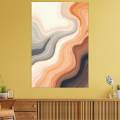 Toile Flux Abstrait de tons de la Terre (Insitu(Salon))