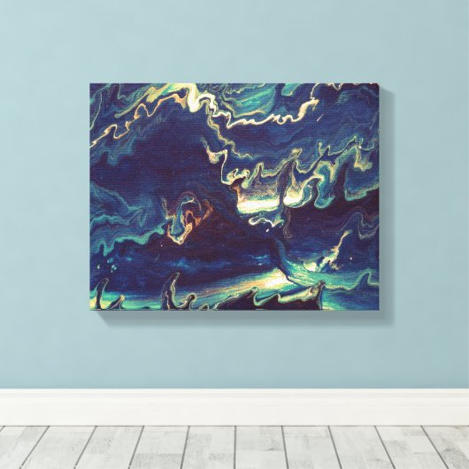 Toile Flux Blues II (Insitu (Plancher de Bois))