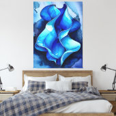 Toile Flux de Cerulean Abstrait (Insitu(Chambre))