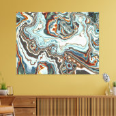 Toile Flux de géode en marbre de cuivre bleu (Insitu(Salon))