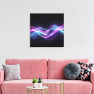 Toile Flux de néon - Futurisme Abstrait Wave Art