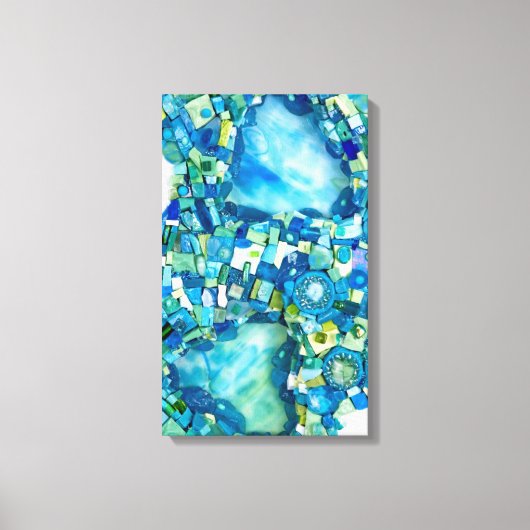 Toile Flux de vie Mosaïque de médias mixtes (Recto)