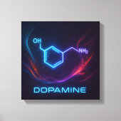 Toile Flux d'énergie de la dopamine - néon moléculaire A (Recto)