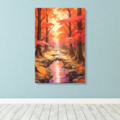 Toile Flux Enchantant Autumn Maple Forest Fine Art (Insitu (Plancher de Bois))