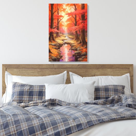 Toile Flux Enchantant Autumn Maple Forest Fine Art (Insitu(Chambre))
