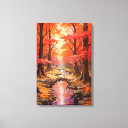 Toile Flux Enchantant Autumn Maple Forest Fine Art (Recto)