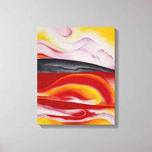 Toile Flux rouge, jaune et noir | Georgia O'Keeffe | (Recto)