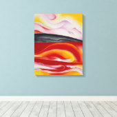 Toile Flux rouge, jaune et noir | Georgia O'Keeffe | (Insitu (Plancher de Bois))