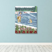 Toile Fly Fisherman - Valdez, Alaska (Insitu (Plancher de Bois))