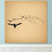 Toile Flying Birds Art Vintage (Insitu (Plancher de Bois))