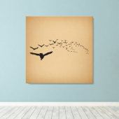 Toile Flying Birds Art Vintage (Insitu (Plancher de Bois))