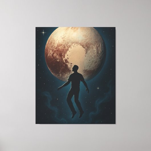 Toile Flying Man Over Pluto (Recto)
