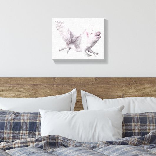Toile Flying Pig Art Canvas Real Wings When Pigs Fly Joy (Insitu(Chambre))